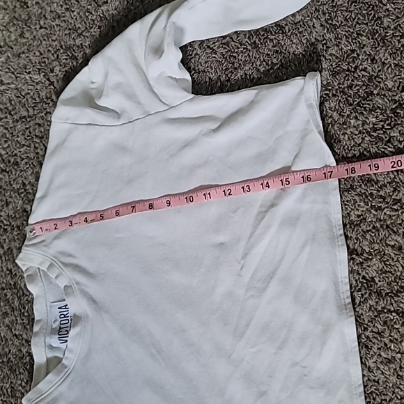 STUNNING VICTORIA SPORT WHITE/GLITTER CROP SWEATSHIRT - Picture 7 of 9